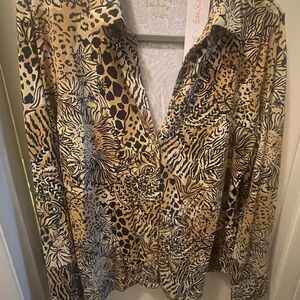 Lilly Pulitzer Animal Print Blouse